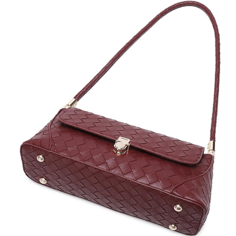 WSRYDJDL Shoulder Bags for Women Vintage Handbag Retro Classic Small Purse Cute Hobo Tote Handbag Mini Clutch Purse (BZ Wine Red) - Image 4
